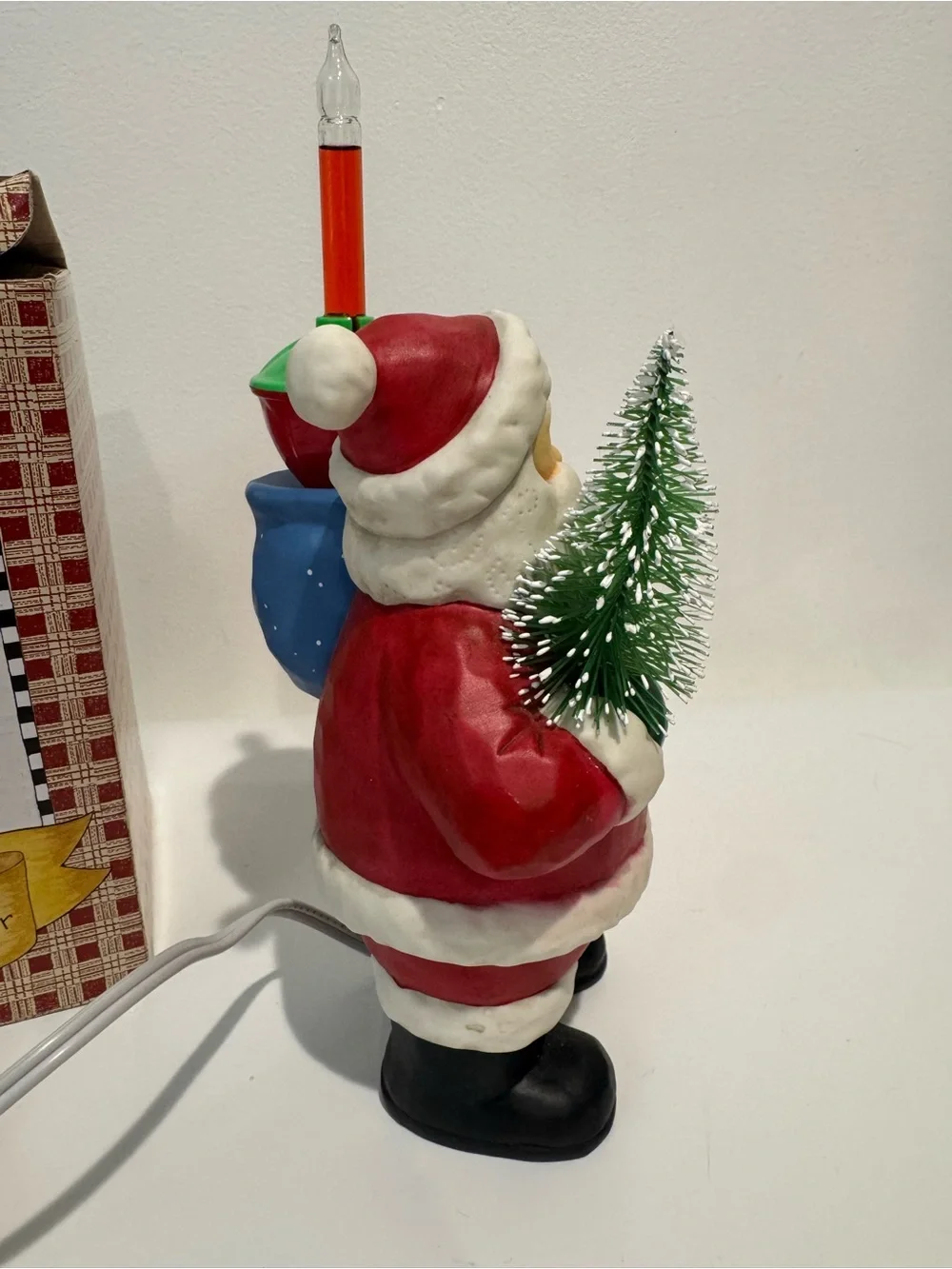 Rare Gooseberry Patch brand Santa Bubble Light Holder